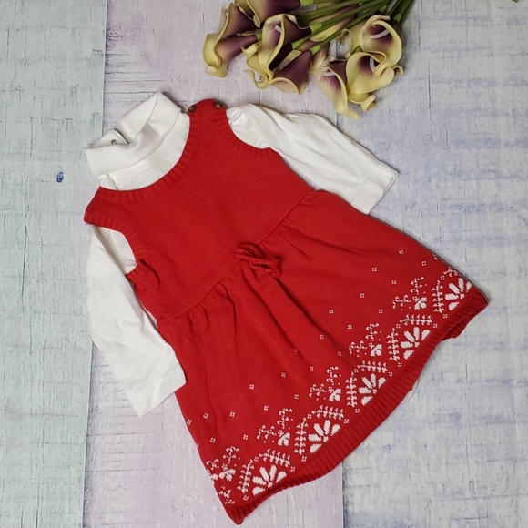 carters red sweater dress